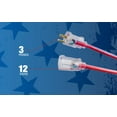 thumbnail image 2 of Southwire 02548usa1 12/3 50' Contractor Grade American Made Extension Cord with Lighted End, 2 of 6