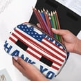 thumbnail image 6 of Sikiie Thank You Veterans Print Flip Double-layer Pencil Case, All-purpose Stationery Bag for Study and Office, Zipper Design, Unisex, 6 of 7
