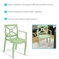 thumbnail image 2 of Sunnydaze Tristana Plastic Stackable Dining Armchair - Set of 2, Green, 2 of 13