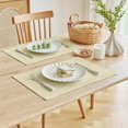 thumbnail image 2 of XINQIHANG Faux Linen Placemats Set of 4-12 x 18 Inch, Heat Resistant Double Layered Durable Burlap Farmhouse Place Mats, Non-Slip Washable Rustic Table Mats for Dining, Kitchen, Party（Light Linen, 2 of 7