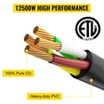 thumbnail image 1 of Cable de alimentación de cable de extensión para vehículos recreativos de 30 pies y 50 amperios de servicio pesado con conector moldeado y manijas 125 / 250V, 1 of 9