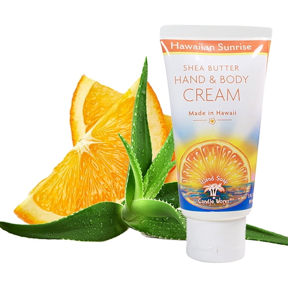 Island Soap and Candle Works Crema corporal de manteca de karité para hombres y mujeres - Hidratante corporal para piel seca - Belleza y cuidado personal - Regalos hawaianos - Amanecer hawaiano 3 onza