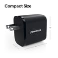 thumbnail image 6 of Powertek 20W USB-C + USB-A Wall Charger, Fast Charging Power Delivery Cube, Dual Port Compact Charger, Black, 6 of 8