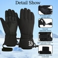 thumbnail image 6 of Ski Gloves, Waterproof Winter Gloves for Men Women, Touchscreen Snowboard Gloves for Driving Cycling Running Hiking, Winter Windproof Breathable Warm Gloves for Cold Weather Outdoor Play, 6 of 7