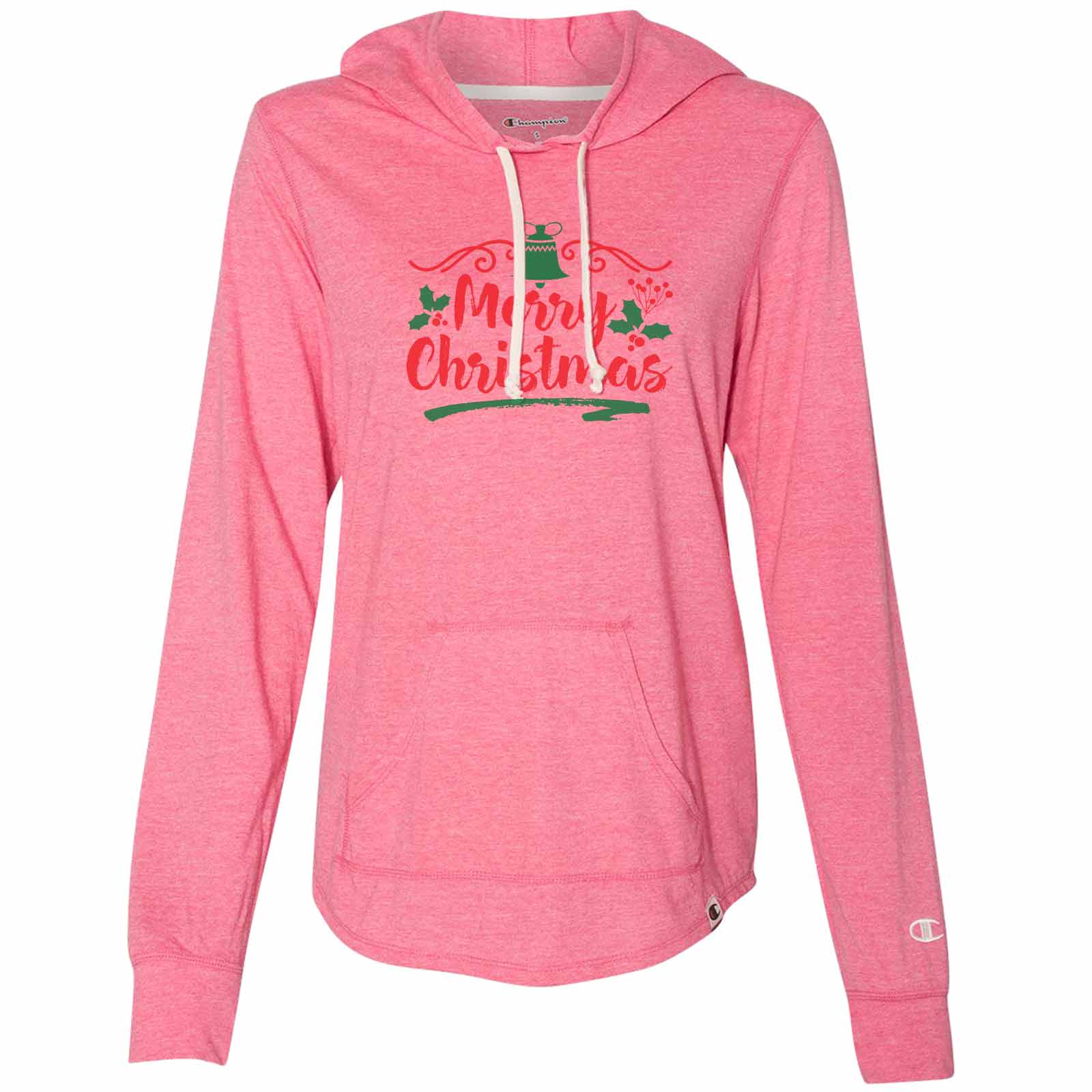 light pink champion hoodie women's