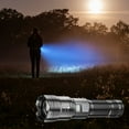 thumbnail image 4 of Super Bright LED Flashlight Rechargeable USB | LCD Battery Display, Zoomable 3 Modes | Waterproof Aluminum Alloy, 1800mAh Portable Handheld Torch, Black, 17.3cm, 4 of 9