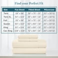 thumbnail image 6 of Casa Platino 100% Cotton Sheets Full Size Bed Sheets - 450 Thread Count 100% Cotton Sheets, 4PC Bed Sheets Full Size, Breathable Full Size Sheets Deep Pocket Set, Hotel Luxury Sheets - Ivory, 6 of 7
