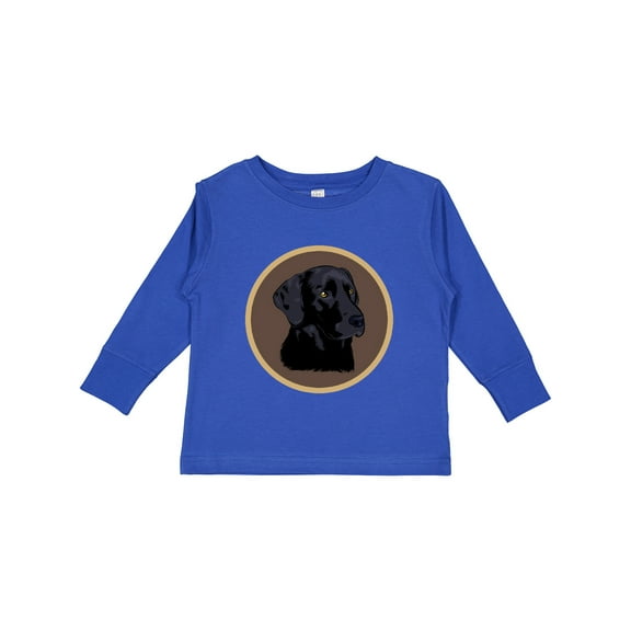 Inktastic Black Lab Dog Labrador Retriever Boys or Girls Long Sleeve Toddler T-Shirt