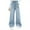 Blue, variant on LIIPEE Girls Boys Jeans Pants Spring Fall Soft Breathable Stretch Elastic Waist Straight Wide Leg Denim Pants With Pockets Kids Stylish Beach Pants,Blue,4-5 Years