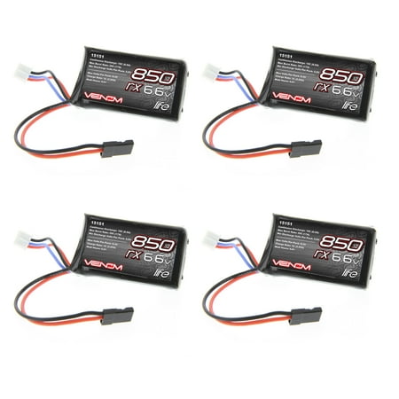 Venom 10C 2S 850mAh 6.6V LiFE Receiver 4 Packs fits Dragon Force Sailboat