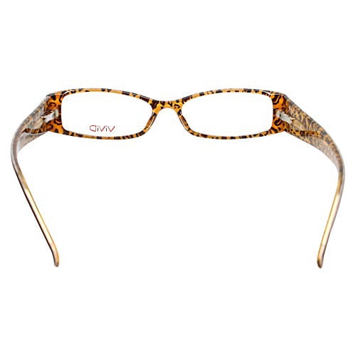 Calabria Viv 747 Designer Reading Glasses in Black-Leopard ; +3.00