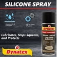 thumbnail image 3 of Dynatex Silicone Spray Lubricant 10.25 oz Aerosol Can - Dry Film, Waterproofs, Protects & Lubricates, Colorless Non-Toxic, Safe on Metal Plastic Rubber (3-Pack), 3 of 9
