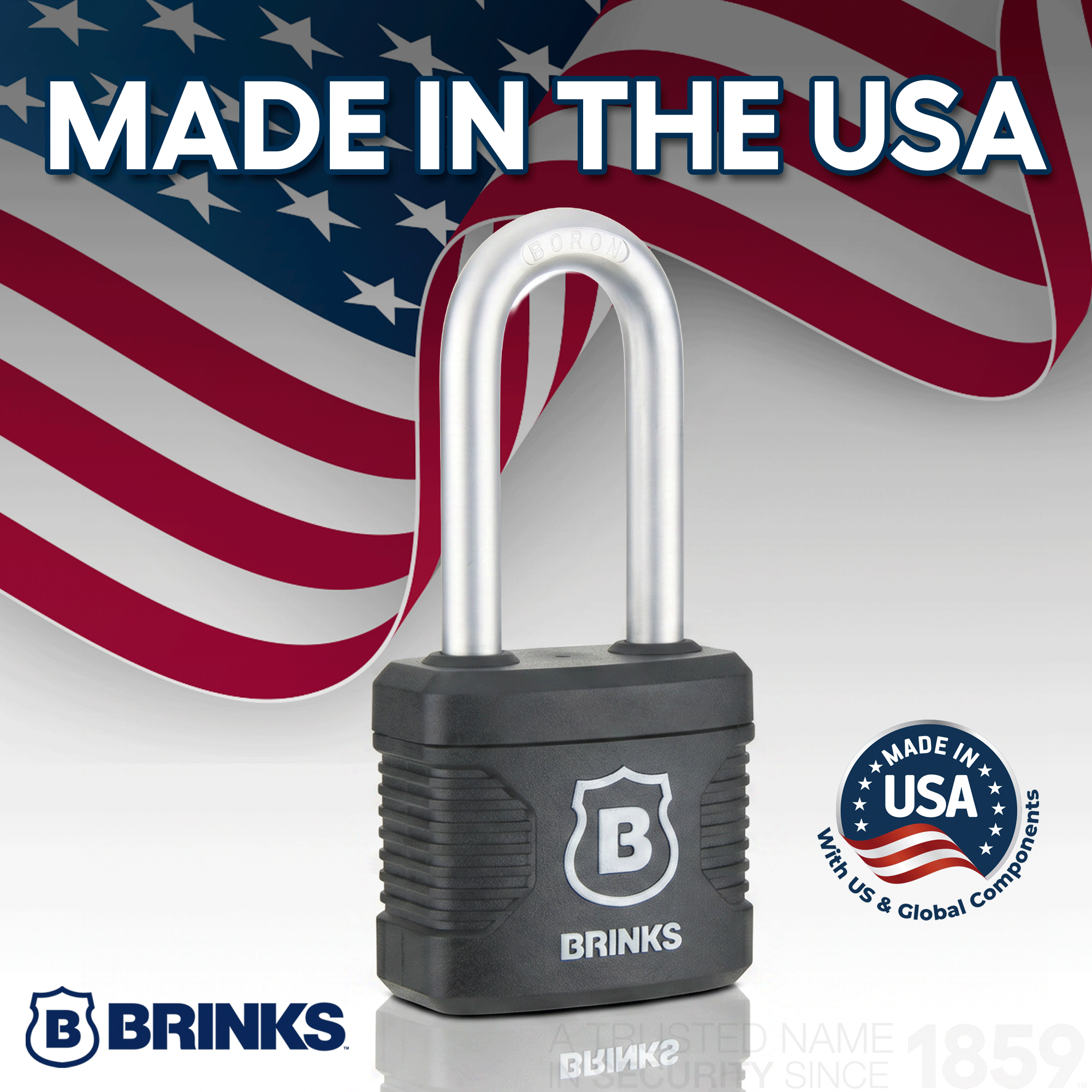 Brinks 1-3/4 in. Weather-Resistant Laminated Steel Padlock photo 3