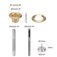 thumbnail image 2 of Uxcell 100pcs Grommet Tool Kit 4mm Grommet Eyelet Set with Hole Hollow Punch, Grommet Setter Tools, Gold Tone, 2 of 6
