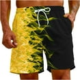 thumbnail image 5 of Penkiiy Carnivals Shorts, Men's Basketball Shorts Casual Workout Athletic Shorts Mesh Graphic Print Running Short Pants M Yellow, 5 of 9