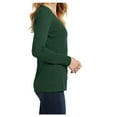 thumbnail image 3 of Yellow Rooster Women's Long Sleeve Fan Favorite V-Neck Tee Forest Green L, 3 of 7