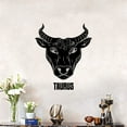 thumbnail image 2 of Taurus Bull Emblem Symbol Earth Sign Horoscope Astrological Chart Zodiac Signs Star Vinyl Wall Art Wall Sticker Wall Decal For Home Room Wall Office Living Room Wall Decoration Decal Size(30x27 inch), 2 of 3