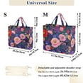 thumbnail image 2 of FORMRS Womens Corduroy Tote Bag Crossbody Shoulder Handbag with Pocket, Beautiful Floral Pattern, 2 of 7
