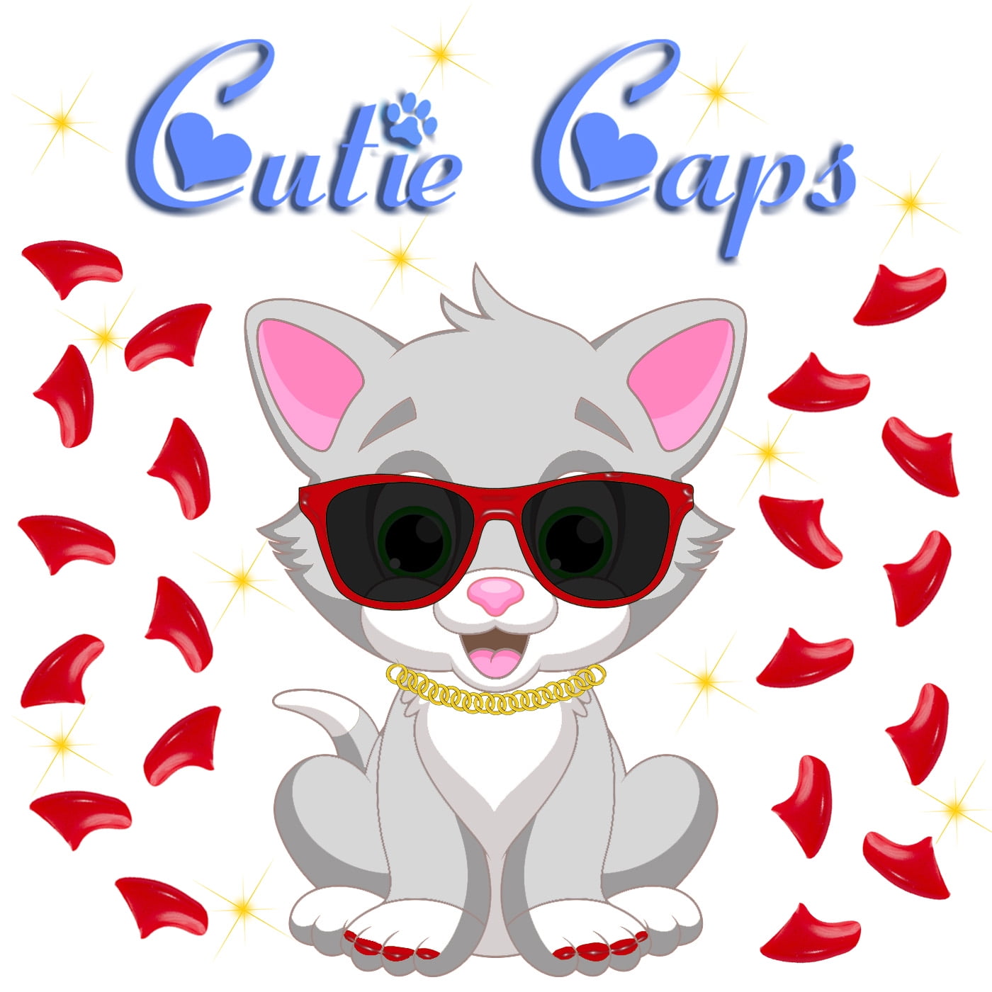Cutie Caps 40 pack Small Candy Apple Red Soft Nail Guard Cutie Caps 40 pack Small Candy Apple Red Soft Nail Guard