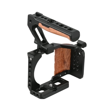 Image of Andoer Video Cage Inch 3/8 Inch Handle Kit Aluminum 1/4 Inch 3/8 Camera + Video Cold Mount Handle Kit ZV-E10 Camera Aluminum Alloy Video Mount 1/4 Inch Alloy Video Cold + Handle