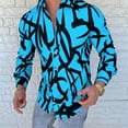 thumbnail image 1 of Camisas de moda hawaianas blusa con estampado de rayas gráficas vintage camisa de moda para hombres camisa de playa de manga larga ropa de fiesta para hombres con solapa, 1 of 6