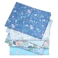 thumbnail image 5 of 6Pcs/Set Aqua Floral Series Cotton Plain Weave Floral Cloth Sewing Patchwork Decor Needlework Diy Handmade Material, 5 of 5