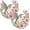 2 pcs, variant on Hummingbird Blossom Brooch, Pink Enamel Bird Flower Pin with Crystal Bird Brooch, Elegant Cute Flower Pin for Clothing Wedding