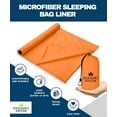 thumbnail image 2 of Sleeping Bag Liner — Ultralight Polyester or Cold Weather Microfiber Adult Sleep Sack; Thin Travel Sheets for Hotel; Camping Sheets; Travel Sleeping Bag with Pocket-Size Stuff Sack, 2 of 7