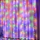 thumbnail image 2 of Guirnalda de cortina LED para ventana, luces de hadas con alimentación USB, festón con control remoto, decoración navideña de Año Nuevo, 6M, 2 of 4