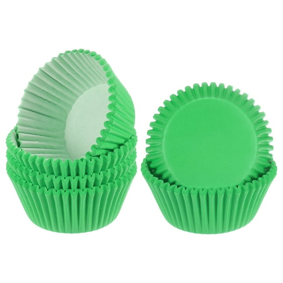 Uxcell 100-Pack Standard Cupcake Liners for Baking, Greaseproof Cupcake Wrappers for Wedding/Birthday/Party/Christmas[Green]