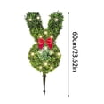 thumbnail image 3 of Easter Artificial Bunny Topiary Stake with String Lights, Greenery Rabbit Decor for Outdoor Garden Yard Lawn Pathway, 3 of 3