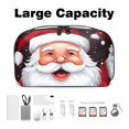 thumbnail image 3 of Santa Claus Waterproof Oxford Cloth Travel Organizer for Electronic Devices with USB Pouch, Charger Pouch, Charger Bag Organizer, and Phone Cable Organizer, 5.9x9.44x3.14 in, 3 of 6