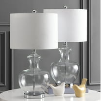 SAFAVIEH Bilsor 25 in. H Modern Glass Table Lamp, Clear