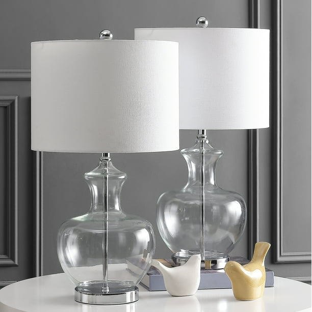H Modern Glass Table Lamp Clear, Contemporary Glass Table Lamps