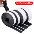 thumbnail image 1 of 3M/5M/8M/10M 2cm/2.5cm Sewing Hook Loop Fastener Tape Reusable Black and White Nylon Sticker Tape for Sewing Shoes Fasteners 2cmX5m Black|https://ae01.alicdn.com/kf/S60bb4fee1b0442b8bee6c741605db58eM., 1 of 5