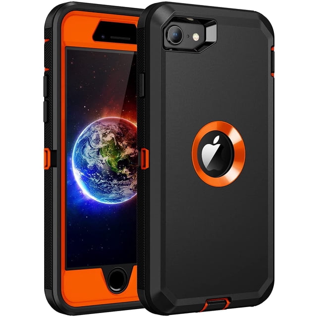Entronix Funda Resistente para iPhone 11 Pro Max, Triple Capa a Prueba de Golpes y Protección contra Caídas, Color Naranja