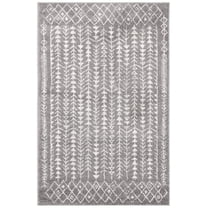SAFAVIEH Tulum Goddard Oriental Area Rug, Dark Grey/Ivory, 4' x 6'