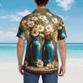 thumbnail image 4 of Honeii Rustic Daisy Mason Jars Print Men’s Hawaiian Shirt,Classic Button-Down Short Sleeve Shirt, for Beach, Vacation, and Outdoor Activities,Small, 4 of 7