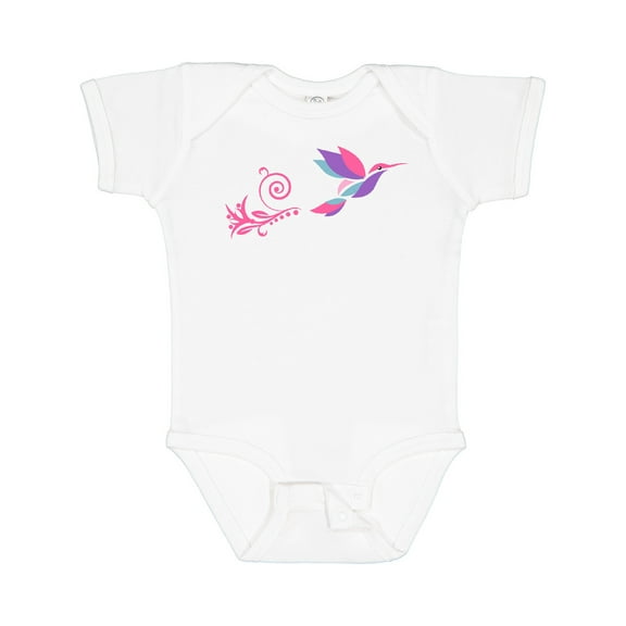 Inktastic hummingbird flying swirl Girls Baby Bodysuit