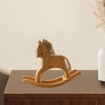 thumbnail image 4 of Figura de caballo de madera, estatua de caballo mecedor, escultura animal artesanal creativa S, 4 of 8