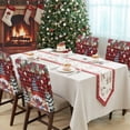 thumbnail image 4 of Christmas Gnome Chair Covers Set of 6 Squirrel Cat Poinsettia Xmas Tree Red Plaid Chair Back Covers Stretch Removable Washable Slipcovers Protector for Dining Room Kitchen Party Decor, 4 of 5