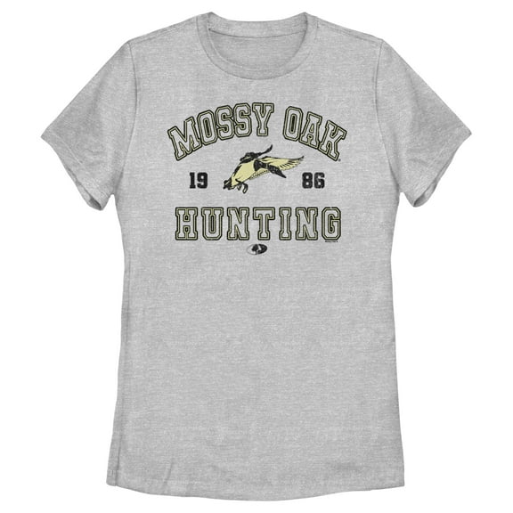 Women's Mossy Oak 1986 Hunting Logo Graphic Tee Athletic Heather Small