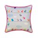 thumbnail image 1 of Fundas de cojín decorativas HomeCentric azules de 45 x 45 cm (18 x 18 pulgadas) de algodón para guardería, almohadas infantiles y fundas de cojín con pompones para sofá, estilo guardería de pájaros -, 1 of 3