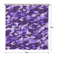 thumbnail image 5 of Purple Lilac Camo Classic Shapes Pattern Shower Curtain 72"x72" ,Bathroom Decorative Shower Curtains Set with 12 Hooks,Modern Waterproof Washable Shower Curtain, 5 of 6