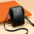 thumbnail image 3 of Uinagy Women's Soft Leather Crossbody Mini Vertical Mobile Phone Bag, 3 of 8