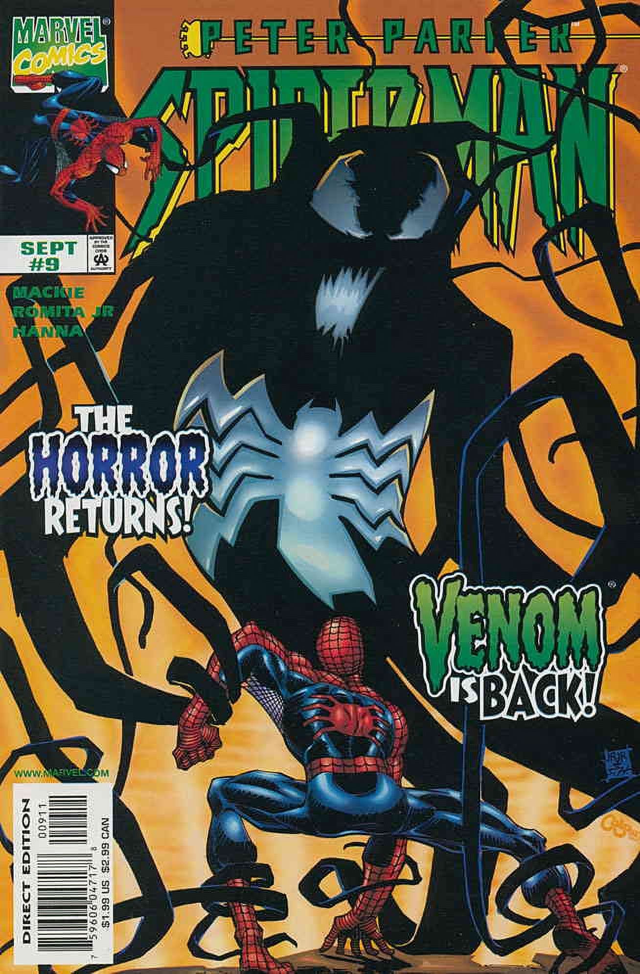 Peter Parker: Spider-Man #9 (with card) VF ; Marvel Comic Book