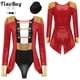 thumbnail image 2 of Traje de maestro de ceremonias de circo con lentejuelas para mujer, vestido de leotardo con flecos en los hombros y manga larga, disfraz de Halloween, frac, 2 of 5