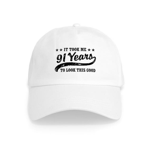 CafePress - Funny 91St Birthday Cap - Adjustable 100% Brushed Unisex Casual Cotton Baseball Cap, Beige, 1