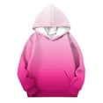 thumbnail image 4 of SERTG Kids Winter Top Gradient Glitter Casual Printed Hoodie Long Sleeves with Pockets Hoodie Top for Children 5-15 Years(Pink,9 Years), 4 of 5