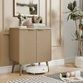 thumbnail image 6 of TOPCOMFY Buffet Cabinet, Sideboard Fluted Cabinet Modern Kitchen Buffet Storage Cabinets with Doors and Shelves, Wood Farmhouse Coffee Bar Station for Entryway & Dining Room & Living Room, Natural, 6 of 7